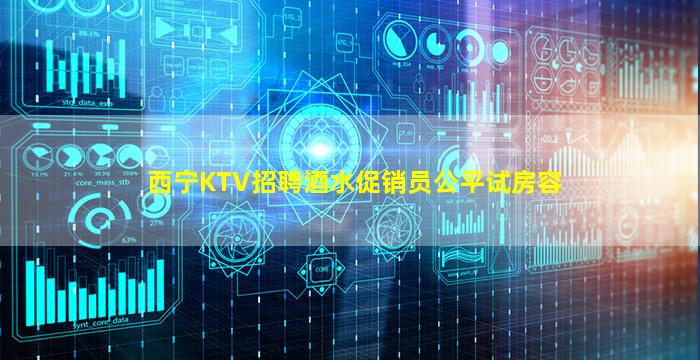 西宁KTV招聘酒水促销员公平试房容